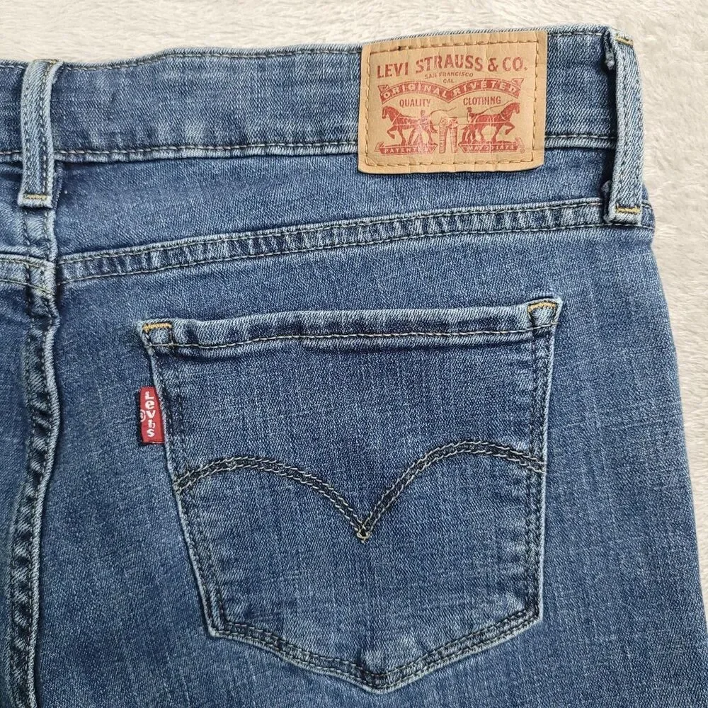 Levi's 711 Skinny Jeans Mens 31x26 Blue Med Wash Slim Stretch Denim Casual